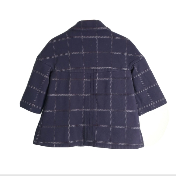 Marc by Marc Jacobs Blue Checkered Wool Coat - Picture 3 of 6